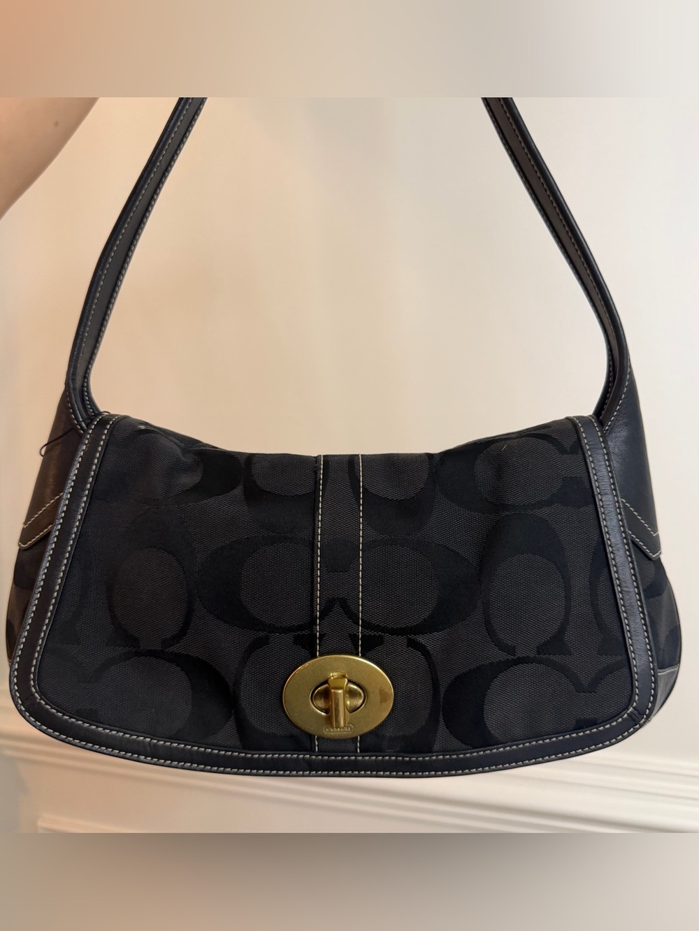 Vintage Coach Ergo Signature Flap Shoulder Bag